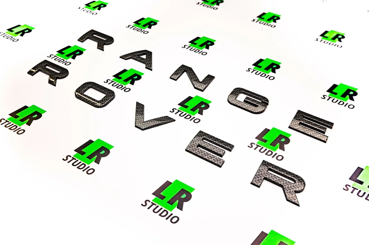 Буквы Range Rover карбон